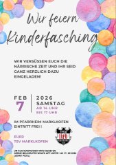 Flyer Kinderfasching Marklkofen 2025