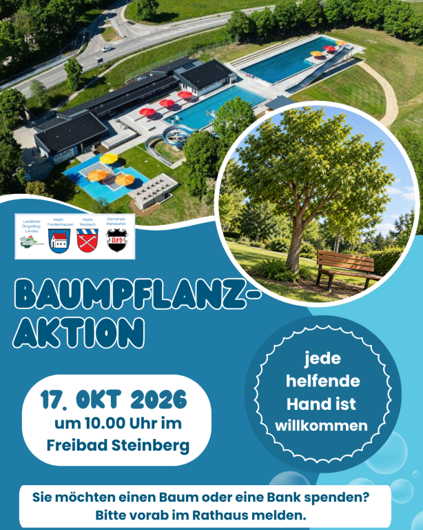 Baumpflanzaktion im Freibad